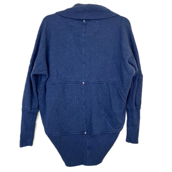 Wilfred Aritzia Diderot Cocoon Cardigan Sweater Blue Heather French Terry - Picture 5 of 7